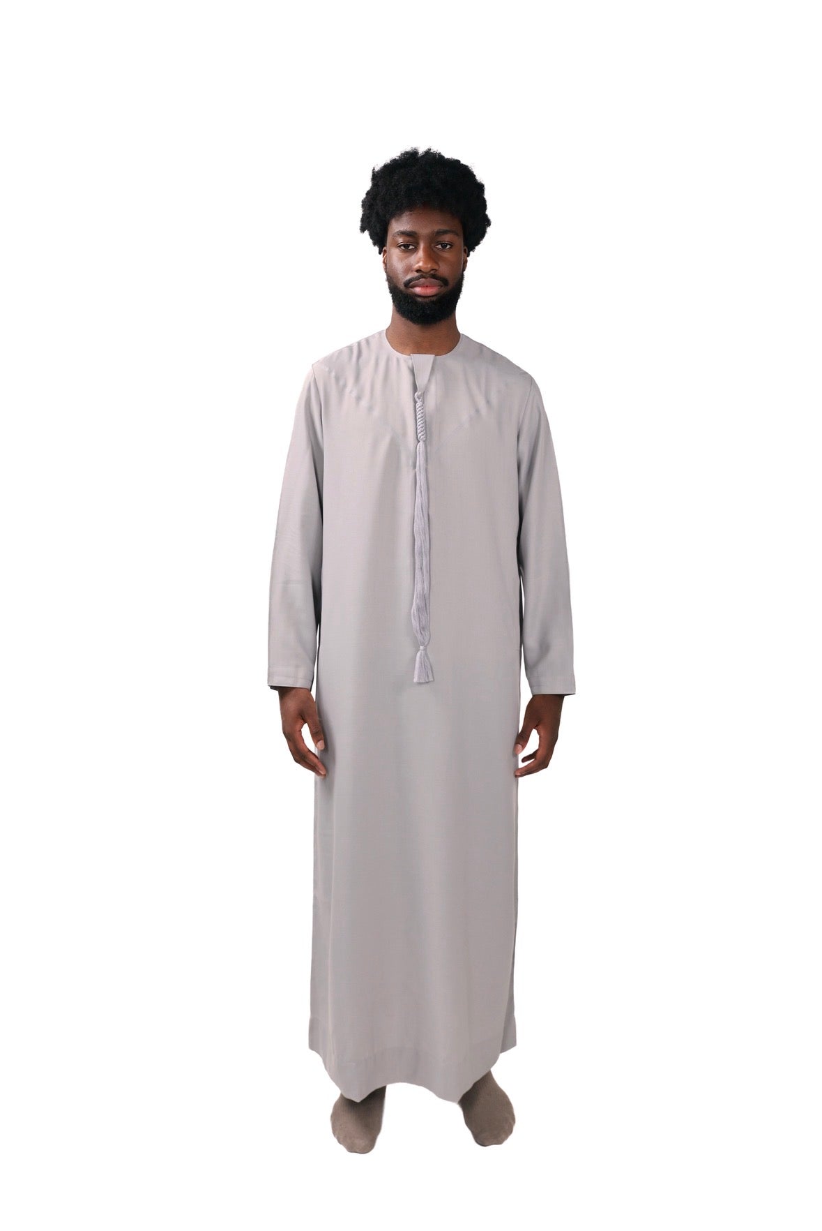Premium Emirati Qamees Silver Grey
