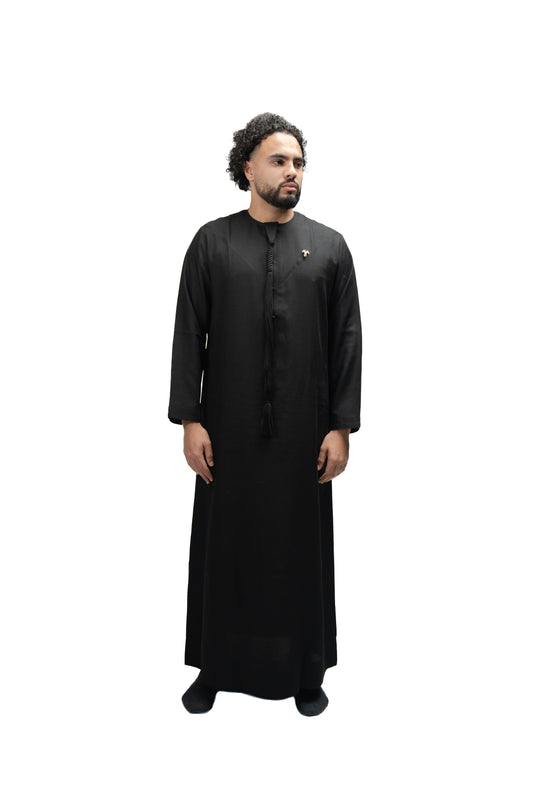 Qamees émirati haut de gamme noir