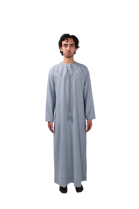 Premium Emirati Qamees Marina Blue