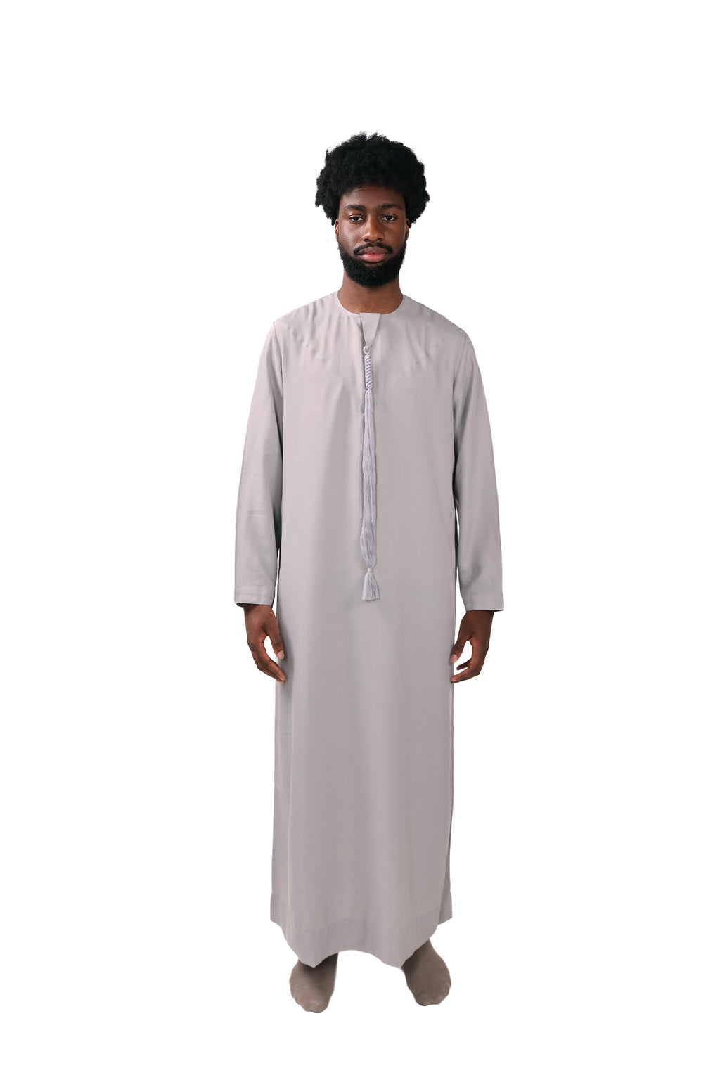 Premium Emirati Qamees Silver Grey