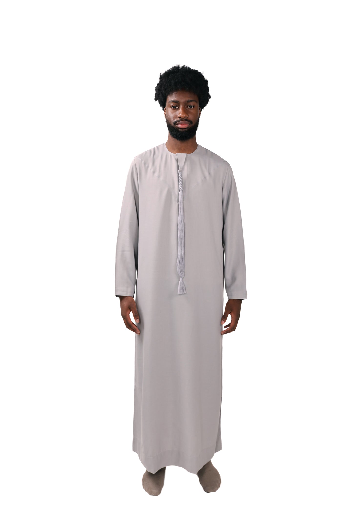 Premium Emirati Qamees Zilvergrijs