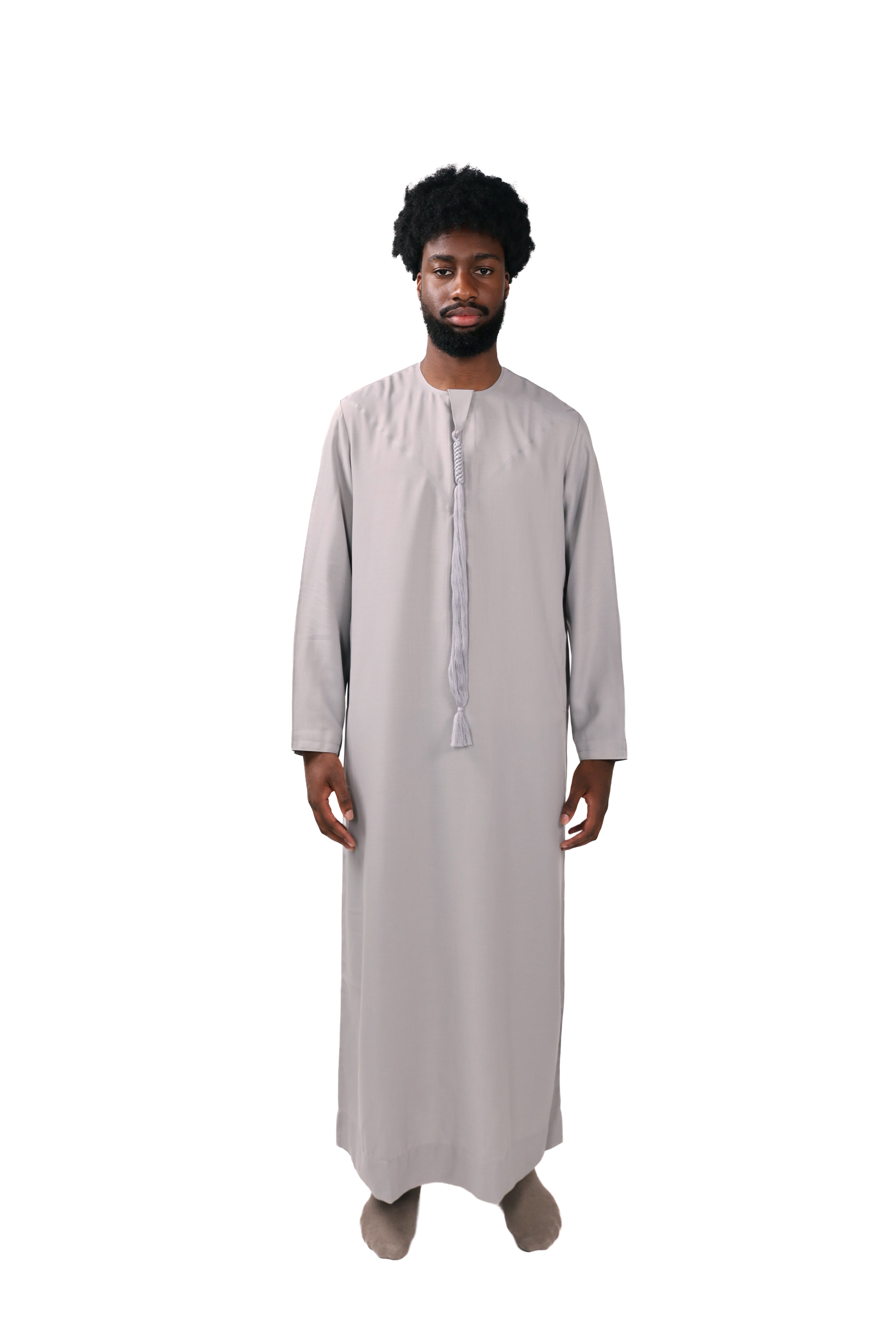 Premium Emirati Qamees Silver Grey