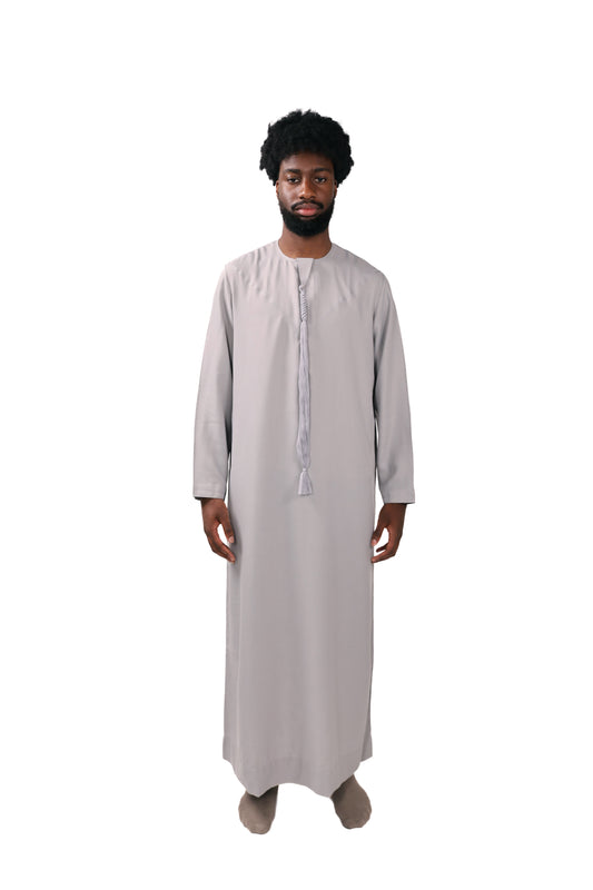 Premium Emirati Qamees Silver Grey
