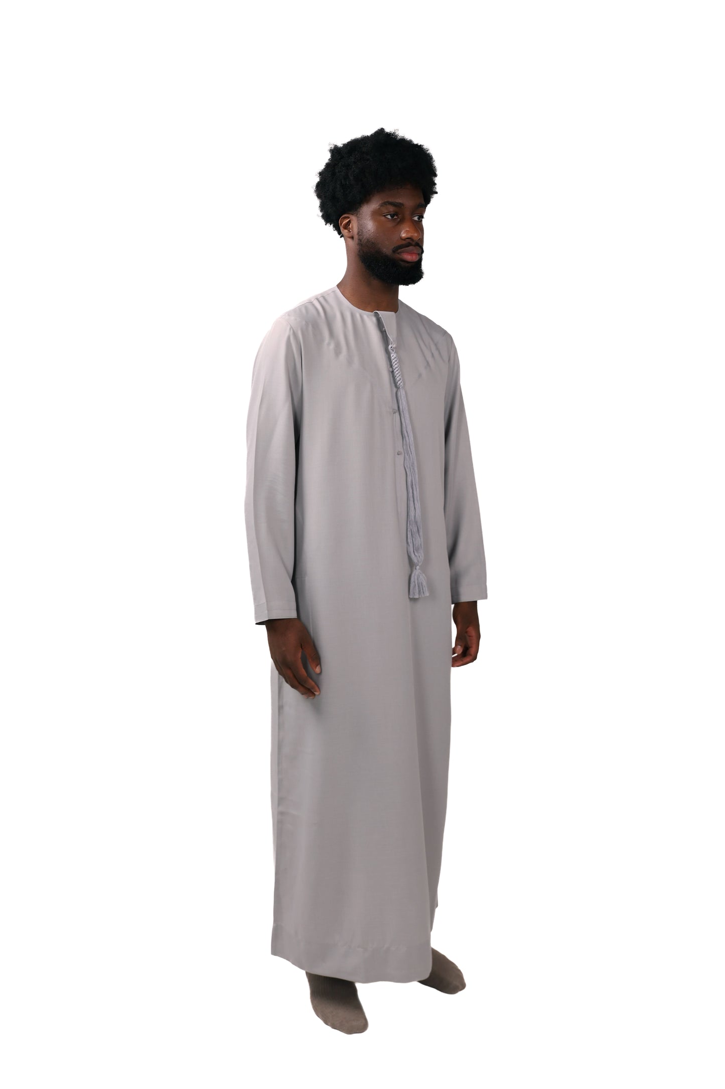 Premium Emirati Qamees Zilvergrijs