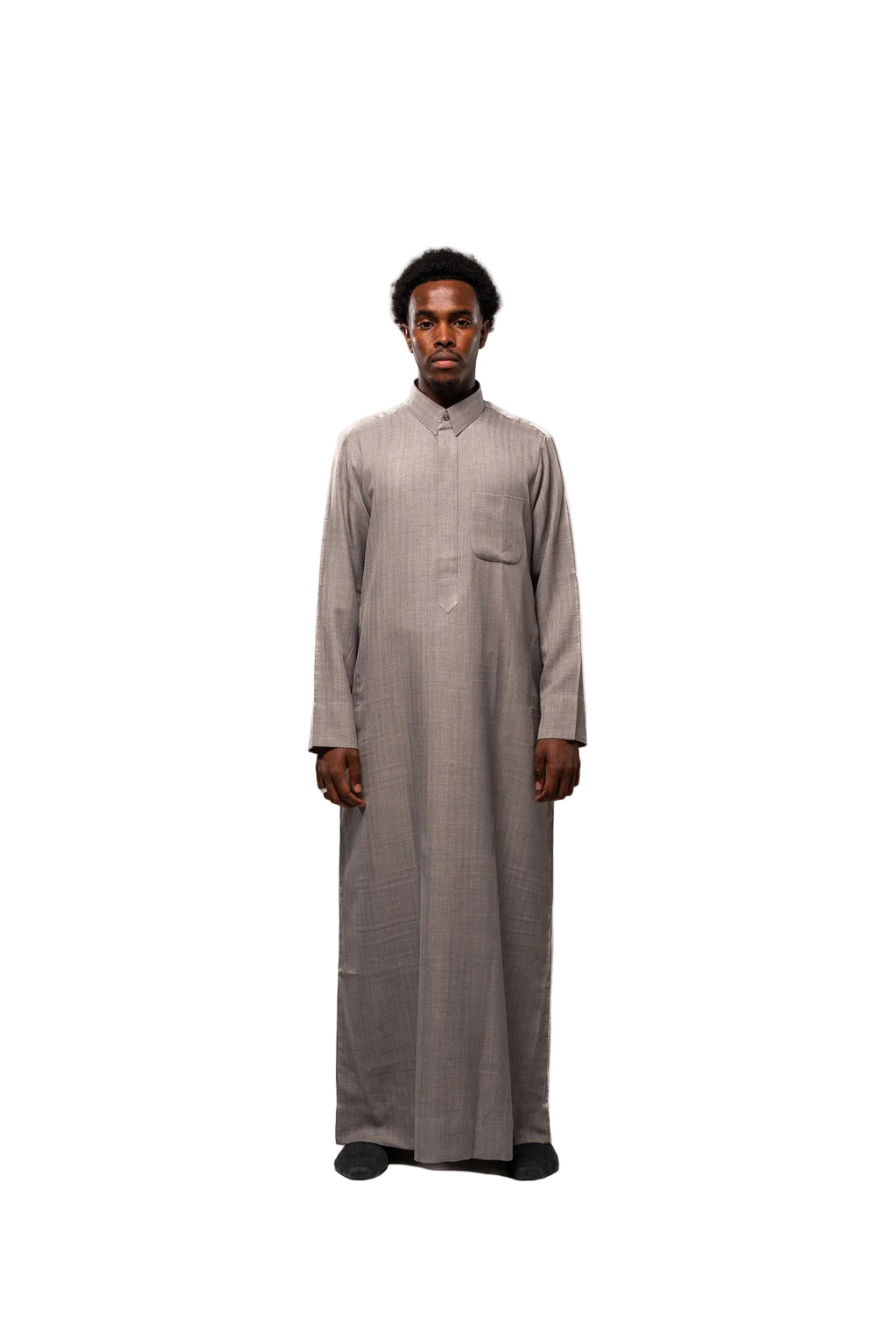 Premium Yemeni Qamees Stone Grey